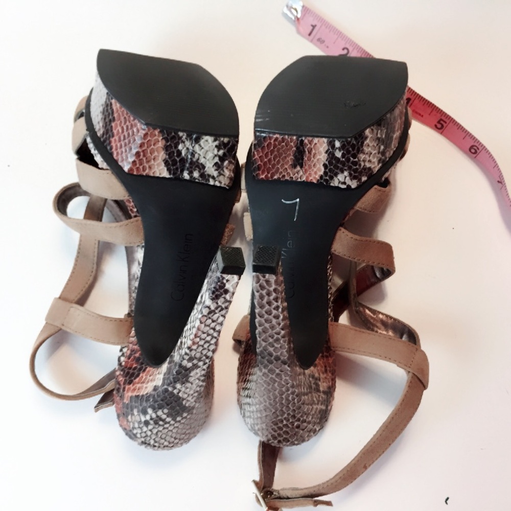 Calvin Klein Kamille Python Platform Stilettos - image 6